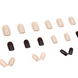 False nails with glue Bananahall A3134 Beige-brown 24 pcs (A9501)
