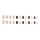 False nails with glue Bananahall A3134 Beige-brown 24 pcs (A9501)