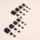 Fake nails for feet pedicure with glue Bananahall F070 Black 24 pcs (A9665)